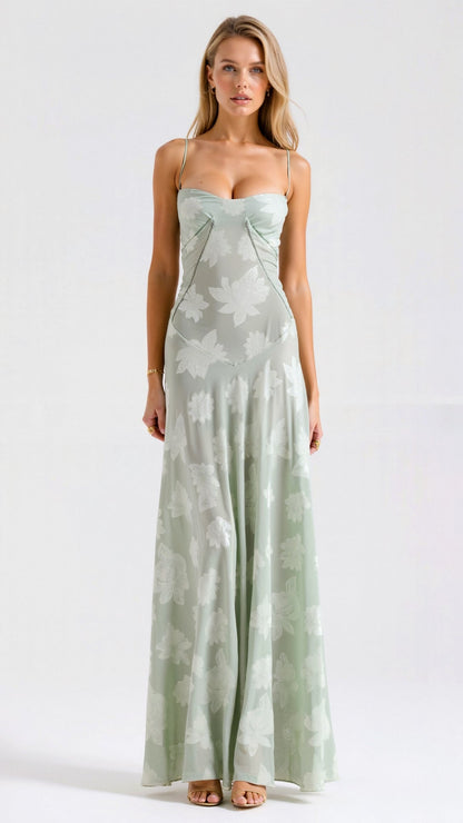Nadia | Robe Longue Élégante À Bretelles Fines