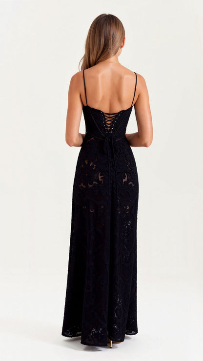 Nadia | Robe Longue Élégante À Bretelles Fines