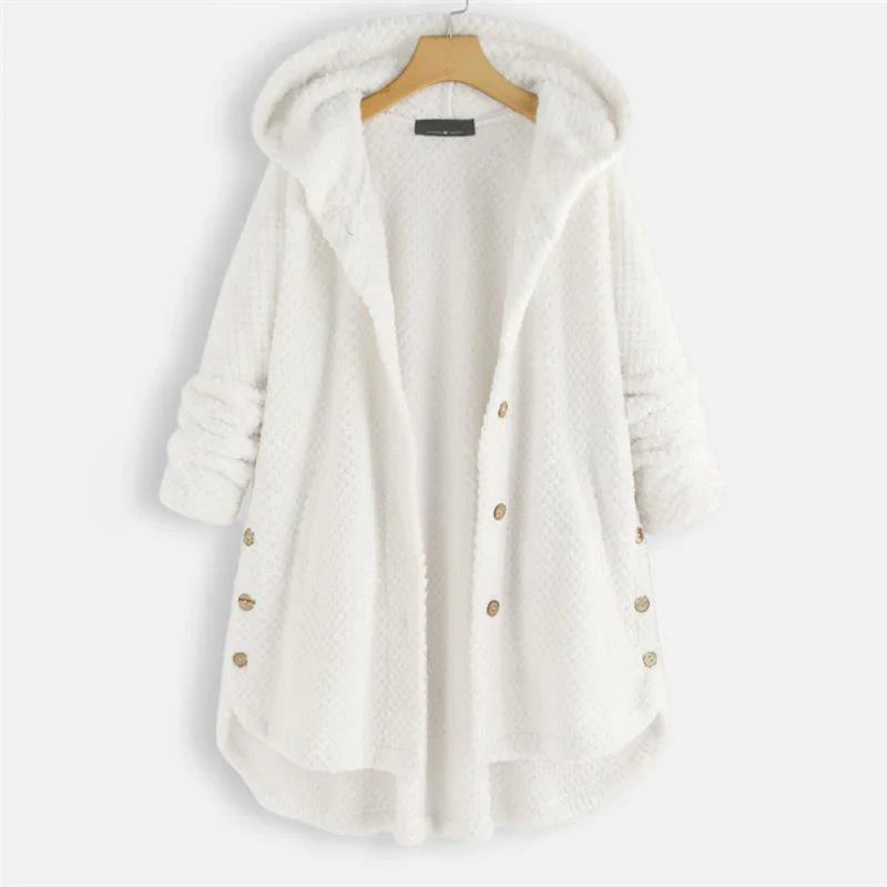 Beth | Manteau Côtelé Douillet Avec Capuche