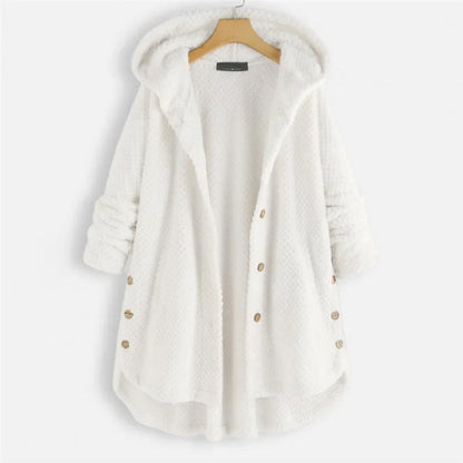 Beth | Manteau Côtelé Douillet Avec Capuche