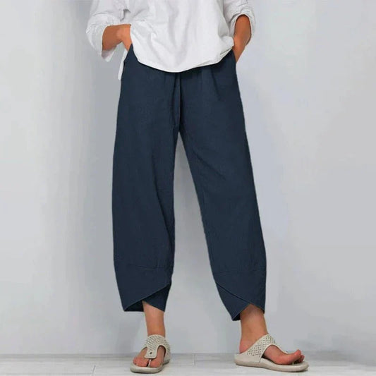 Sarah | Pantalon Léger En Lin Et Coton