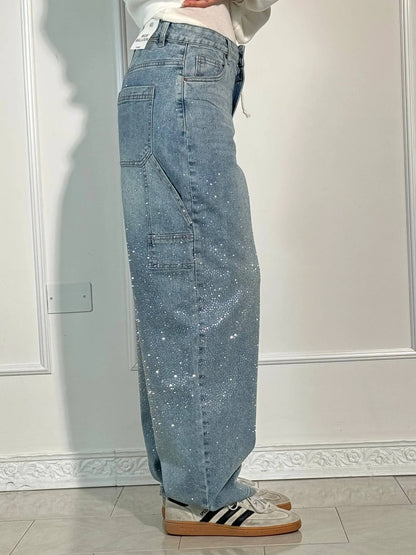 Calypso | Pantalon Taille Haute à Jambes Larges avec Poches à Boutons