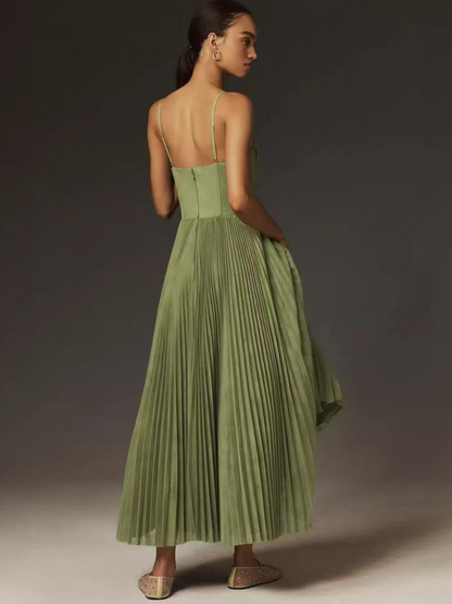 Véronique | Robe longue plissée élégante