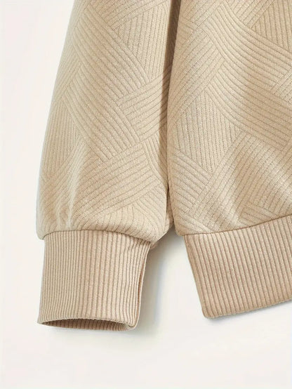 Oscar Pull Vintage à Zip avec Design Géométrique