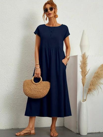 Gwyn | Robe Légère En Coton Doux Avec Poches