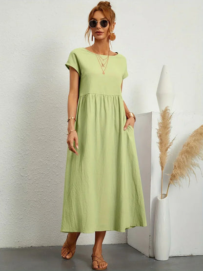 Gwyn | Robe Légère En Coton Doux Avec Poches