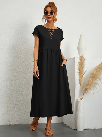 Gwyn | Robe Légère En Coton Doux Avec Poches