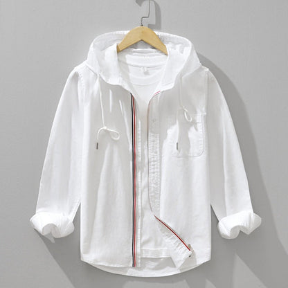 Noé | Chemise À Capuche En Lin-Coton