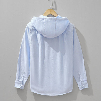 Noé | Chemise À Capuche En Lin-Coton