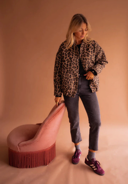 Leona | Veste Bomber Léopard Tendance