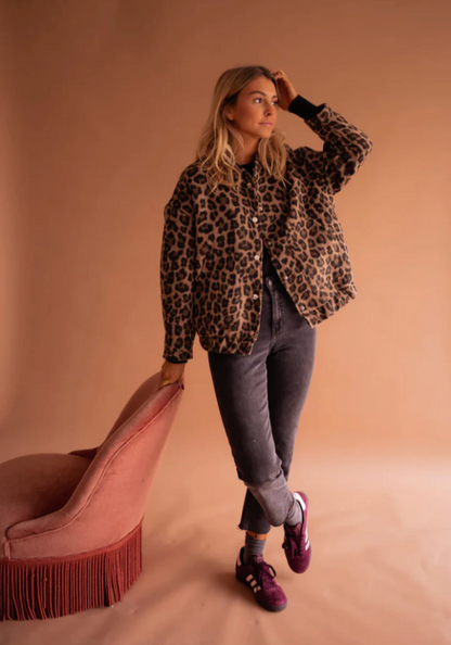 Leona | Veste Bomber Léopard Tendance