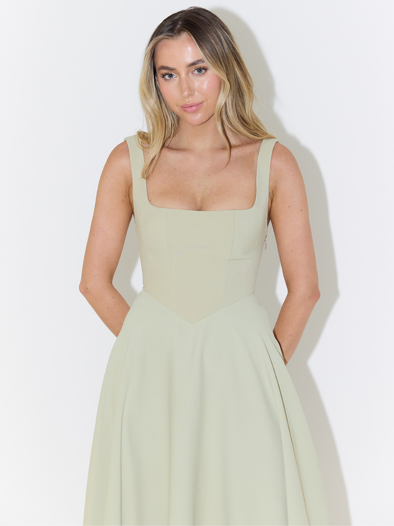 Rona | Robe Midi Évasée Élégante Pour Occasions Spéciales