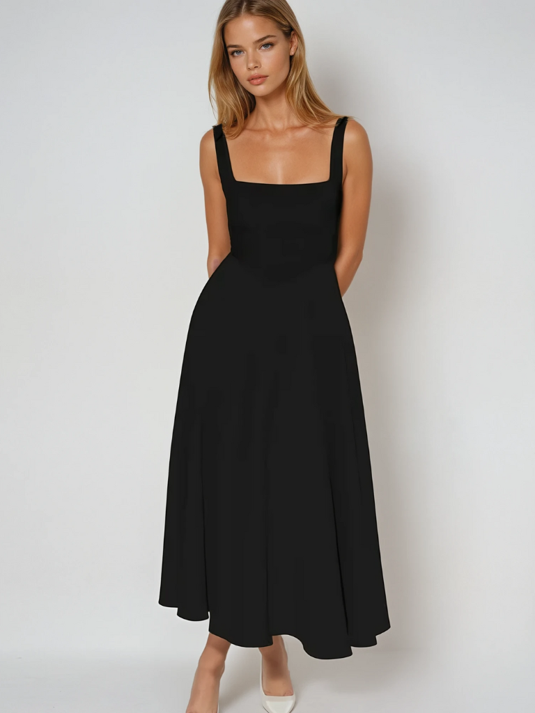 Rona | Robe Midi Évasée Élégante Pour Occasions Spéciales