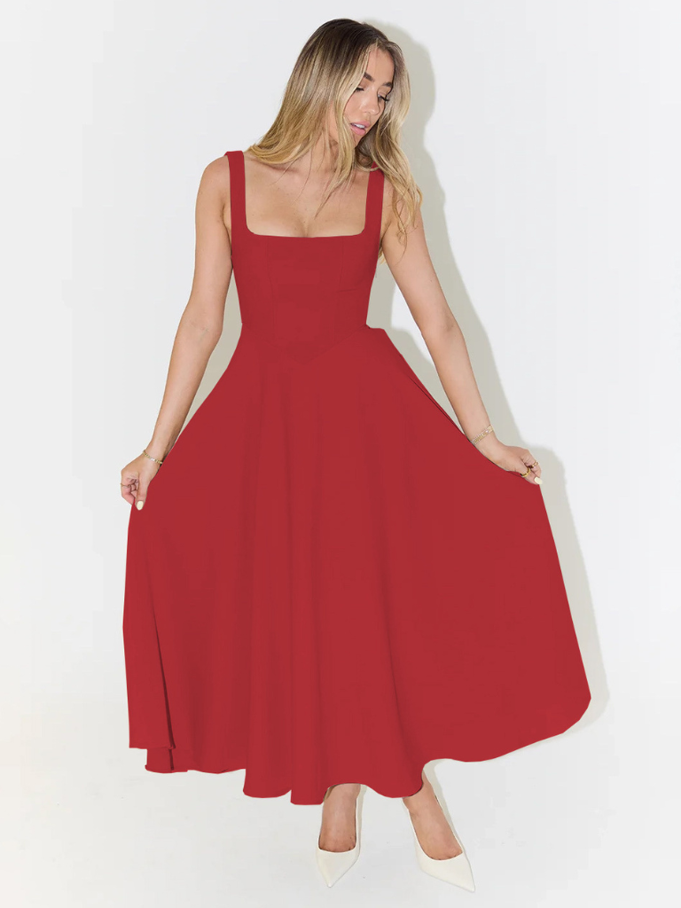 Rona | Robe Midi Évasée Élégante Pour Occasions Spéciales