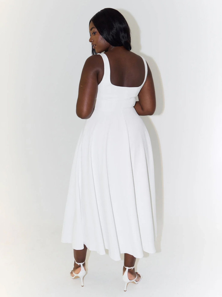 Rona | Robe Midi Évasée Élégante Pour Occasions Spéciales