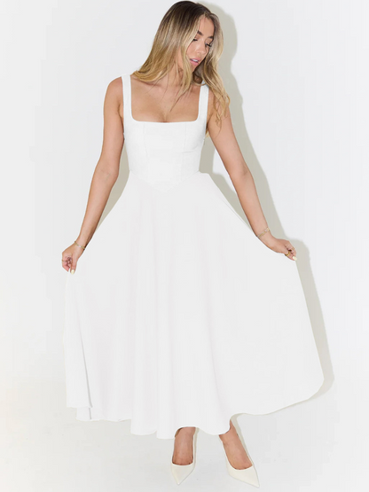 Rona | Robe Midi Évasée Élégante Pour Occasions Spéciales