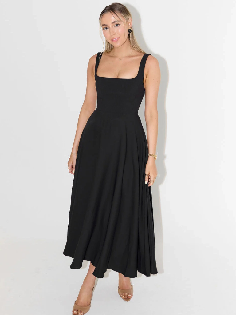 Rona | Robe Midi Évasée Élégante Pour Occasions Spéciales