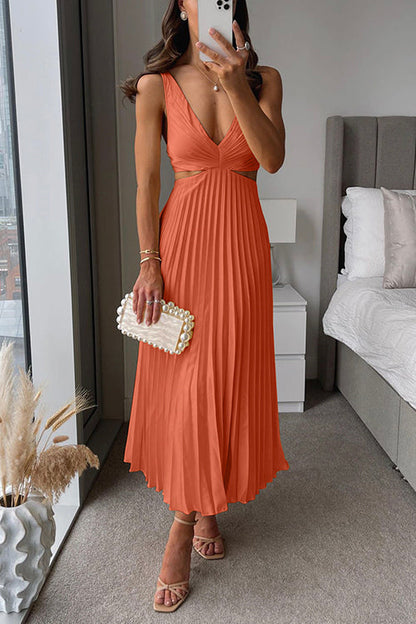 Océane | Robe Maxi Plissée Élégante