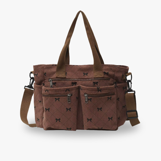 Kana | Sac En Velours Côtelé & Rubans