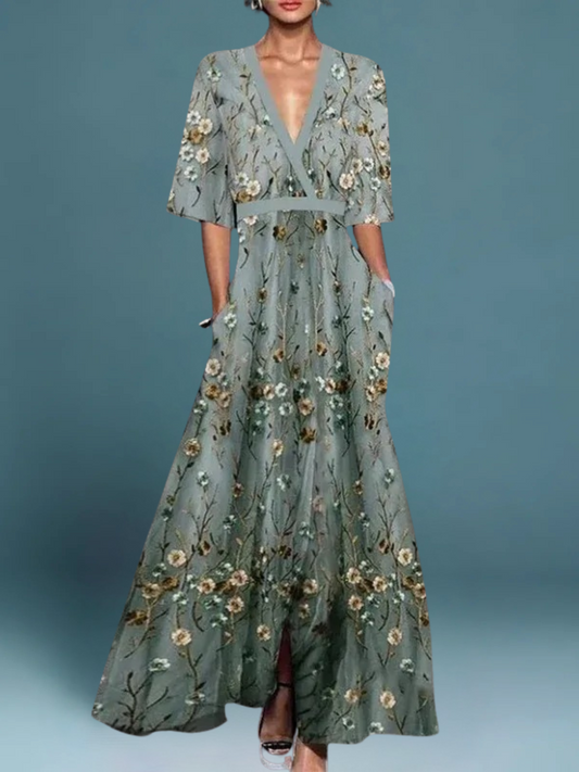 Océane | Robe Longue Florale Élégante Et Légère