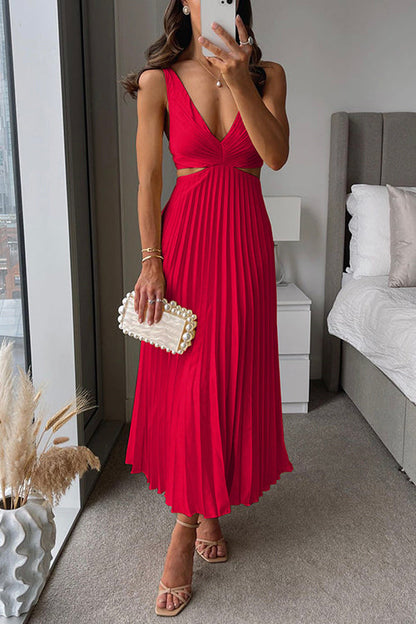 Océane | Robe Maxi Plissée Élégante