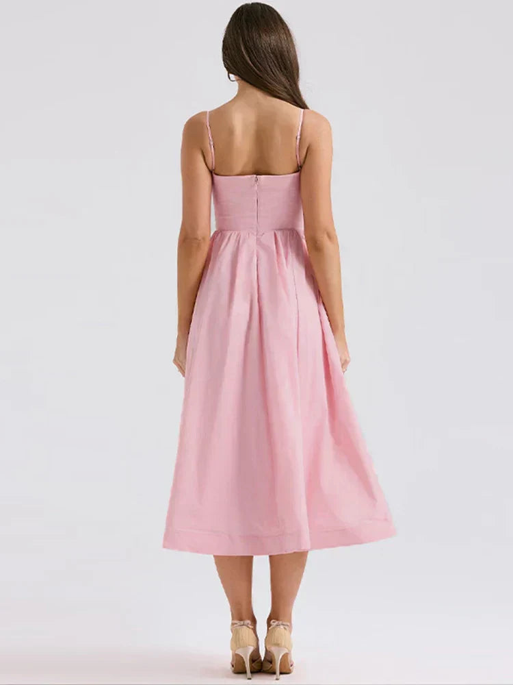 Lourdes | Robe d’Été à Encolure Féminine