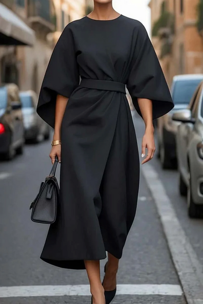 Sonia | Robe Élégante à Manches Bouffantes