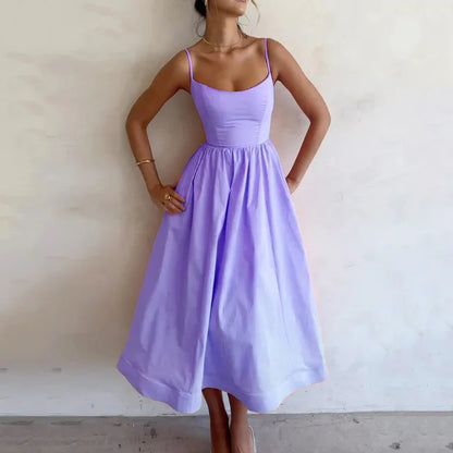 Lourdes | Robe d’Été à Encolure Féminine
