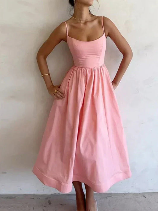 Lourdes | Robe d’Été à Encolure Féminine