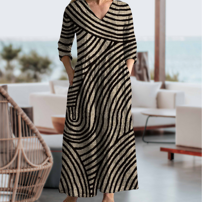 Annora | Robe à Rayures Chic et Confortable