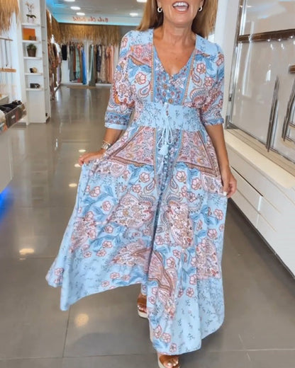 Millie | Robe Décontractée À Imprimé Élégant