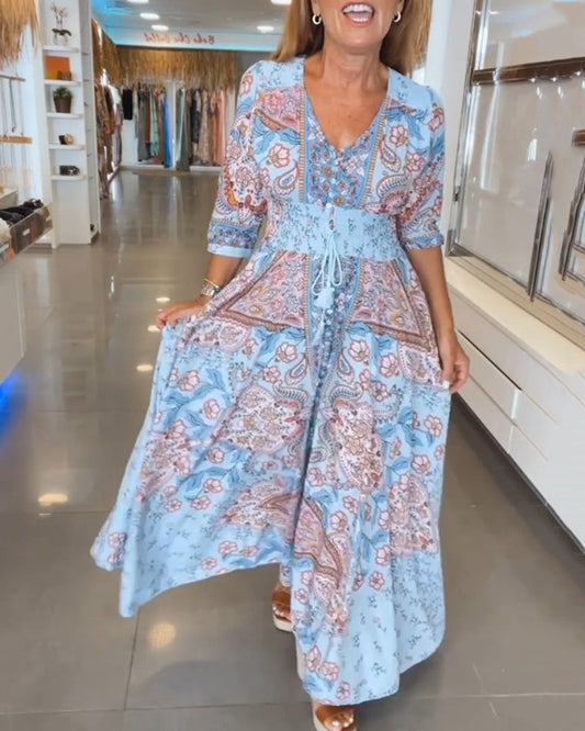 Millie | Robe Décontractée À Imprimé Élégant