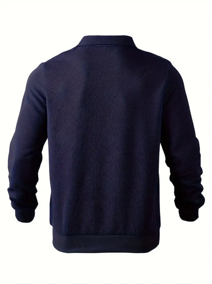 Oscar Pull Vintage à Zip avec Design Géométrique