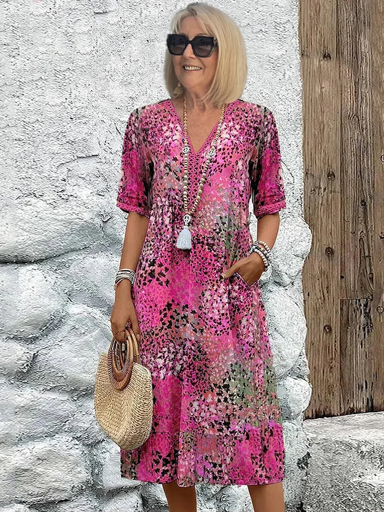 Colette | Robe Mi-Longue Éclatante