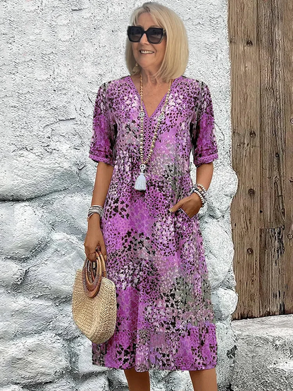 Colette | Robe Mi-Longue Éclatante