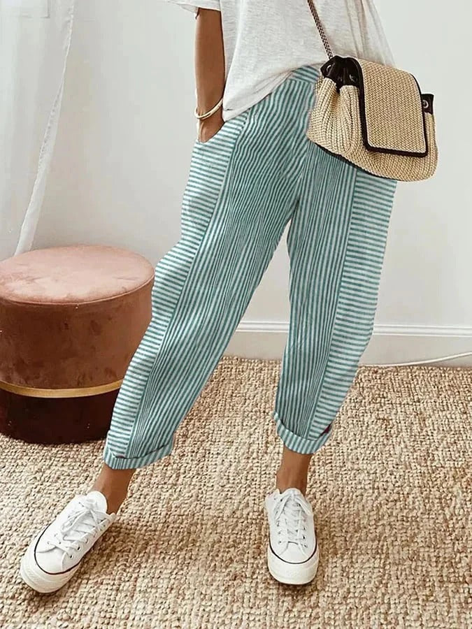 Lila | Pantalon Rayé Léger