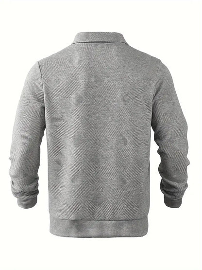 Oscar Pull Vintage à Zip avec Design Géométrique