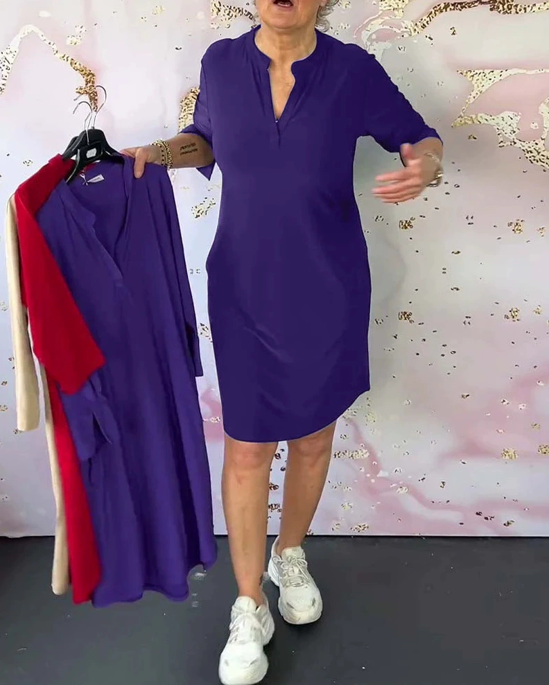 Adèle | Robe Élégante Col V