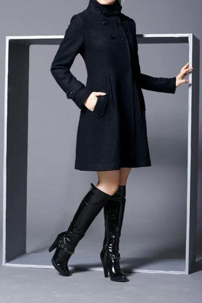 Molly | Manteau Élégant En Laine Avec Capuche