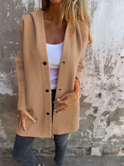 Selma | Veste Décontractée à Capuche et Boutonnage Simple