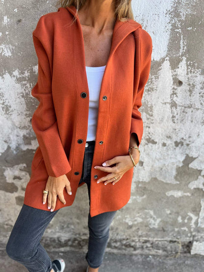 Selma | Veste Décontractée à Capuche et Boutonnage Simple