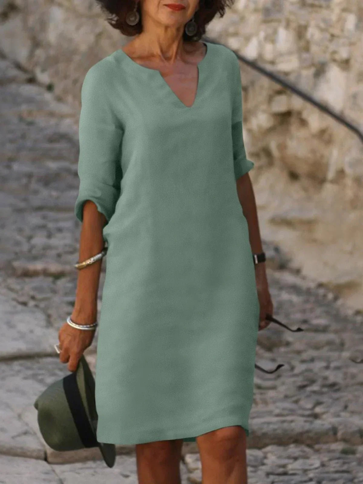 Claire | Robe À Col En V Avec Effet Cache-Ventre