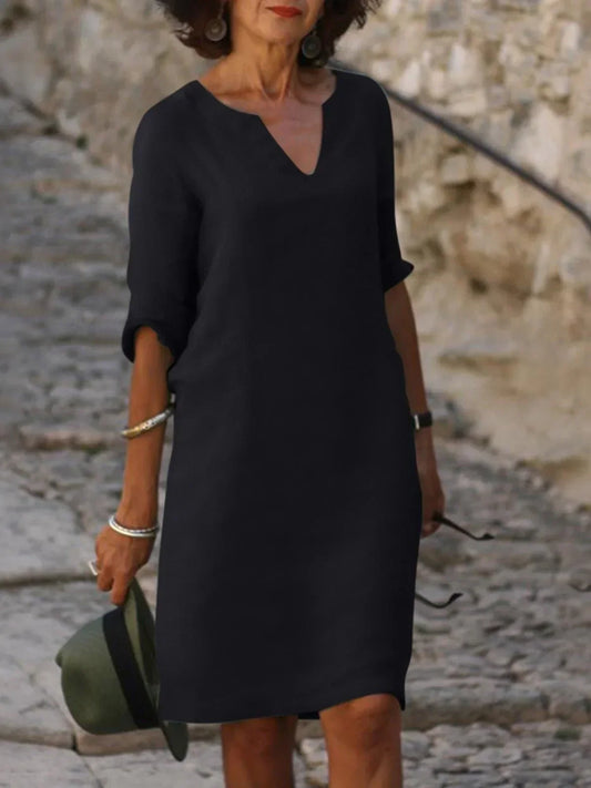 Claire | Robe À Col En V Avec Effet Cache-Ventre