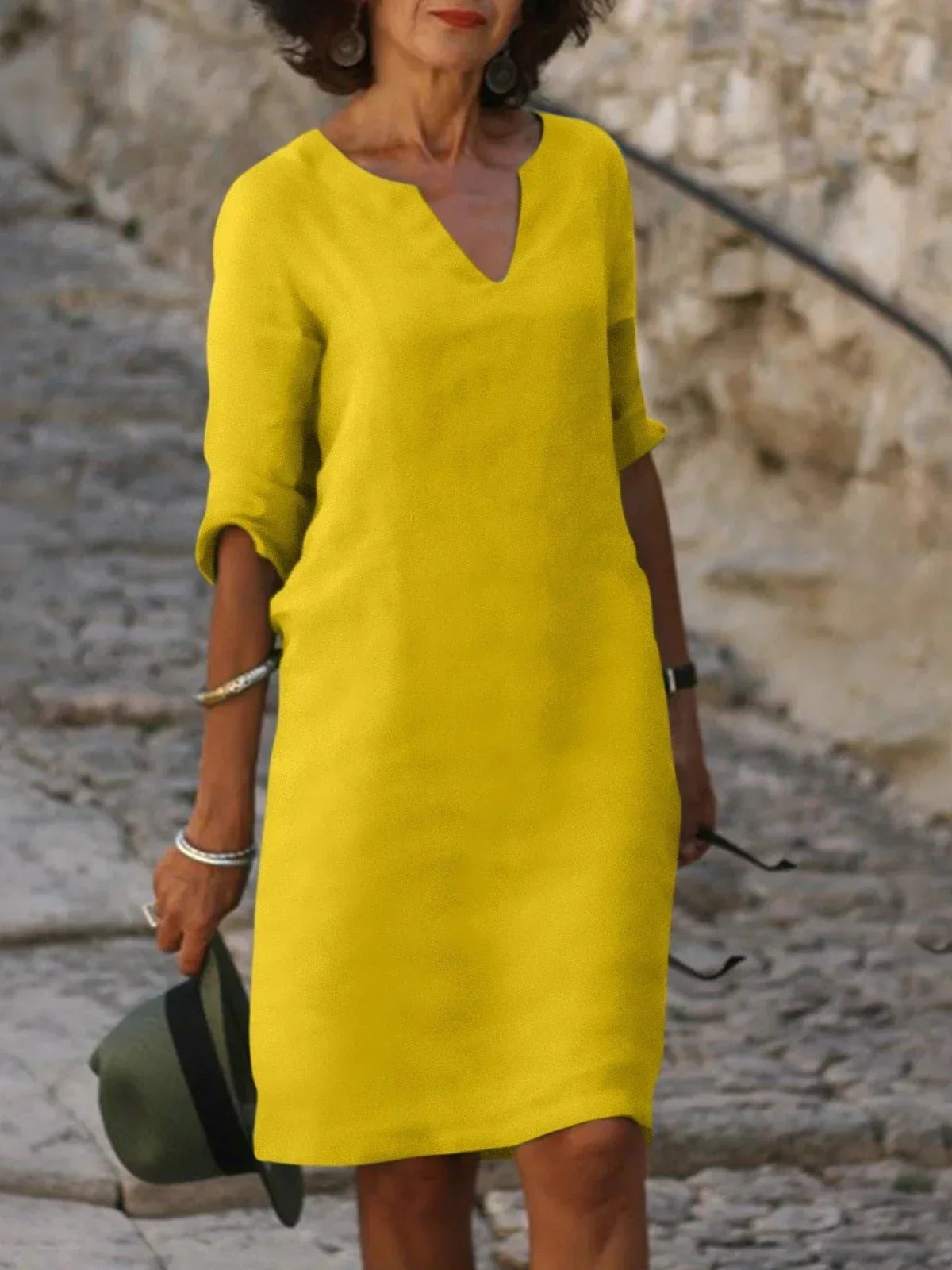 Claire | Robe À Col En V Avec Effet Cache-Ventre