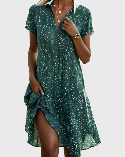 Roselle | Robe Midi À Pois Moderne