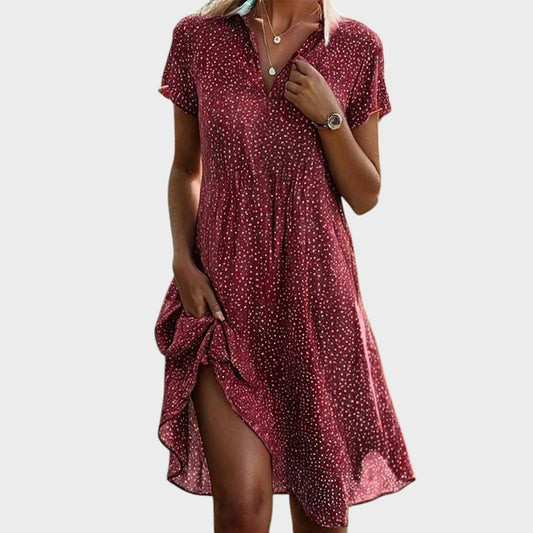 Melba | Robe Midi À Pois Féminine Et Légère