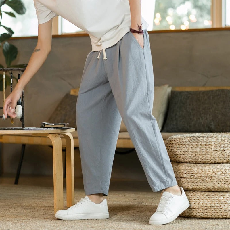 Phil | Pantalon Estival En Lin Léger