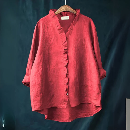 Lindsey | Blouse En Lin À Volants